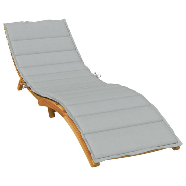 Cuscino per Lettino Prendisole Grigio Chiaro MÃƒÂ©lange 200x70x4cm