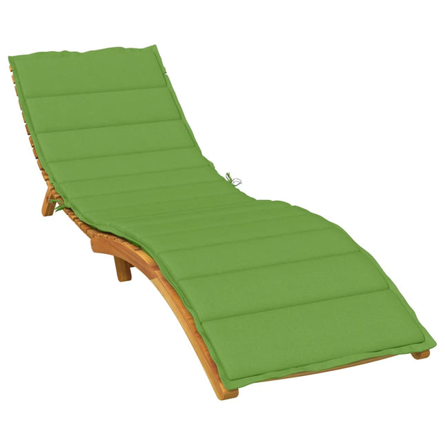 Cuscino per Lettino Prendisole Verde MÃƒÂ©lange 200x70x4cm Tessuto