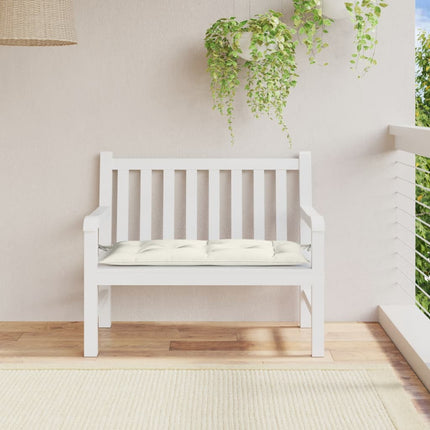 Cuscino Panca Giardino Crema MÃ©lange 100x50x7 cm Tessuto