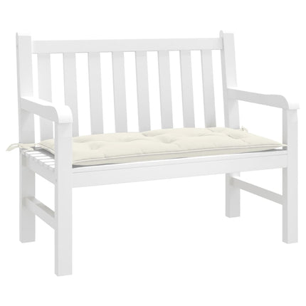 Cuscino Panca Giardino Crema MÃ©lange 100x50x7 cm Tessuto