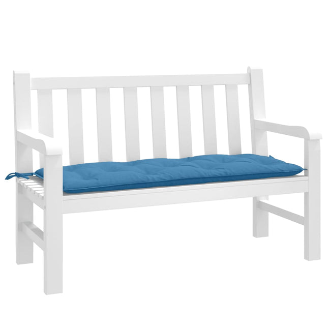Cuscino per Panca da Giardino Blu MÃ©lange 120x50x7cm in Tessuto