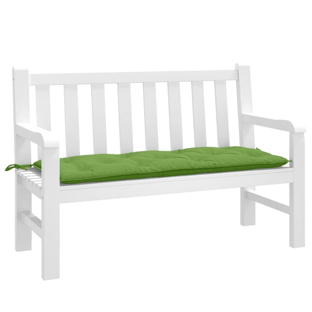 Cuscino per Panca da Giardino Verde MÃ©lange 120x50x7cm Tessuto