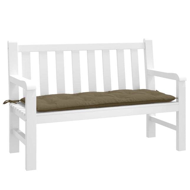 Cuscino per Panca da Giardino Tortora MÃ©lange 120x50x7cm