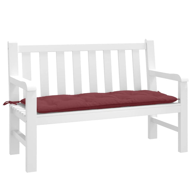 Cuscino Panca Giardino Rosso Vino MÃ©lange 120x50x7cm Tessuto