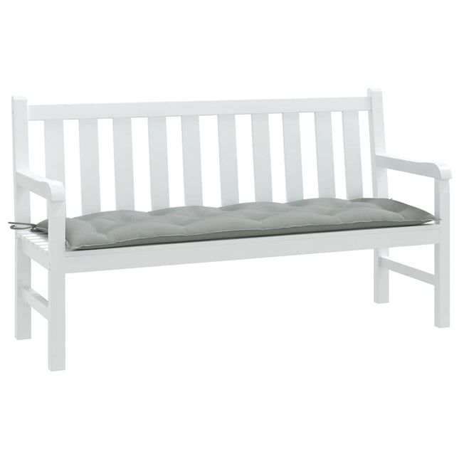Cuscino Panca Giardino Grigio Chiaro MÃƒÂ©lange 150x50x7cm Tessuto