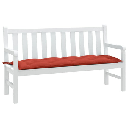 Cuscino Panca da Giardino Rosso MÃƒÂ©lange 150x50x7 cm in Tessuto