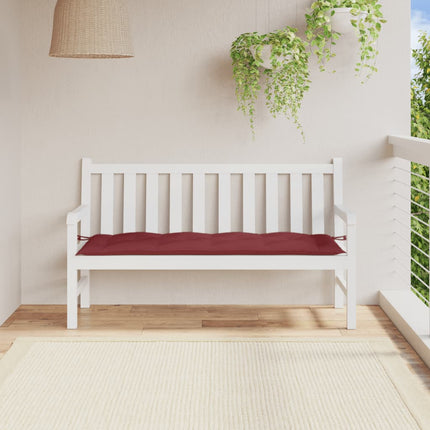 Cuscino Panca da Giardino Rosso Vino MÃƒÂ©lange 150x50x7cm Tessuto