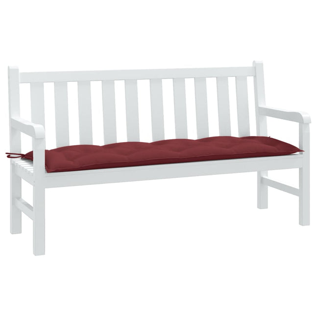Cuscino Panca da Giardino Rosso Vino MÃƒÂ©lange 150x50x7cm Tessuto