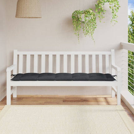Cuscino Panca da Giardino Antracite MÃƒÂ©lange 100x50x7cm Tessuto