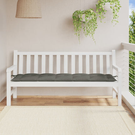 Cuscino Panca Giardino Grigio Scuro MÃƒÂ©lange 180x50x7 cm Tessuto