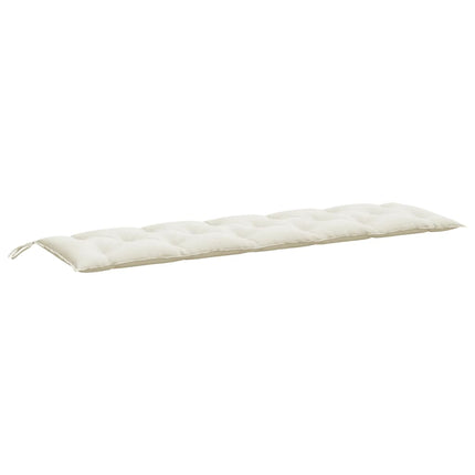 Cuscino Panca da Giardino Crema MÃ©lange 180x50x7 cm in Tessuto