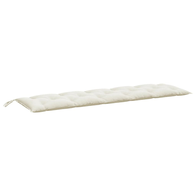 Cuscino Panca da Giardino Crema MÃ©lange 180x50x7 cm in Tessuto