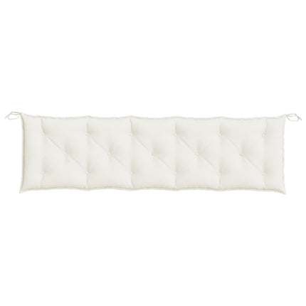 Cuscino Panca da Giardino Crema MÃ©lange 180x50x7 cm in Tessuto
