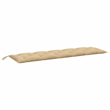 Cuscino Panca da Giardino Beige MÃƒÂ©lange 180x50x7 cm in Tessuto