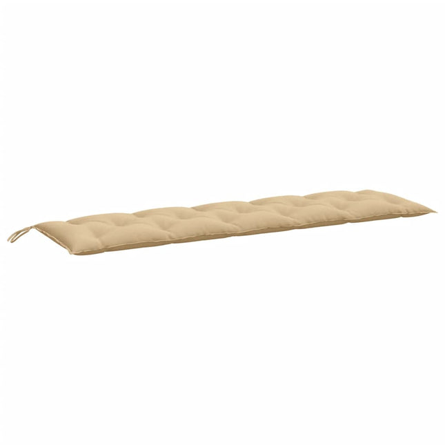 Cuscino Panca da Giardino Beige MÃƒÂ©lange 180x50x7 cm in Tessuto