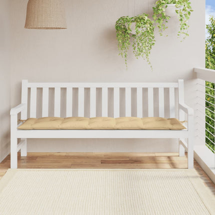 Cuscino Panca da Giardino Beige MÃƒÂ©lange 180x50x7 cm in Tessuto