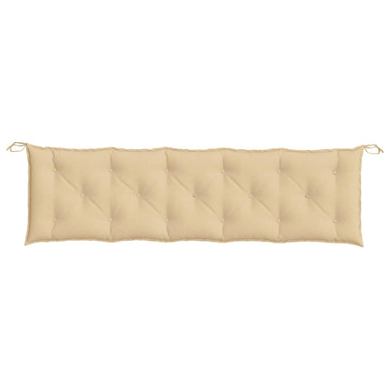 Cuscino Panca da Giardino Beige MÃƒÂ©lange 180x50x7 cm in Tessuto