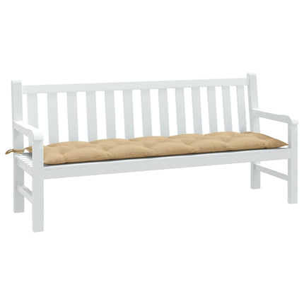 Cuscino Panca da Giardino Beige MÃƒÂ©lange 180x50x7 cm in Tessuto