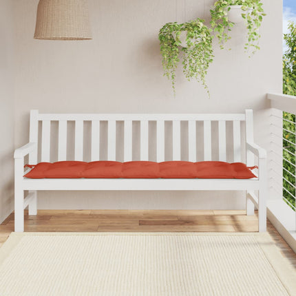 Cuscino Panca da Giardino Rosso MÃƒÂ©lange 180x50x7 cm in Tessuto