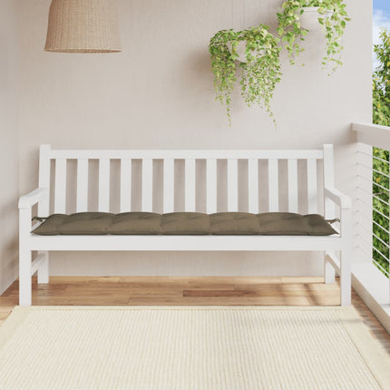 Cuscino Panca da Giardino Tortora MÃ©lange 180x50x7cm in Tessuto