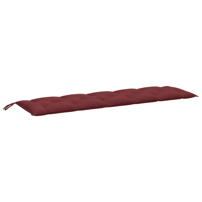 Cuscino Panca da Giardino Rosso Vino MÃ©lange 180x50x7cm Tessuto