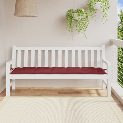 Cuscino Panca da Giardino Rosso Vino MÃ©lange 180x50x7cm Tessuto