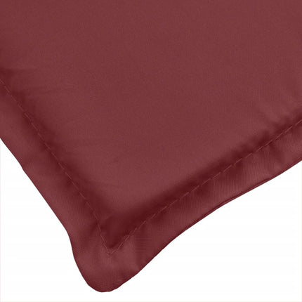 Cuscino Panca da Giardino Rosso Vino MÃ©lange 180x50x7cm Tessuto