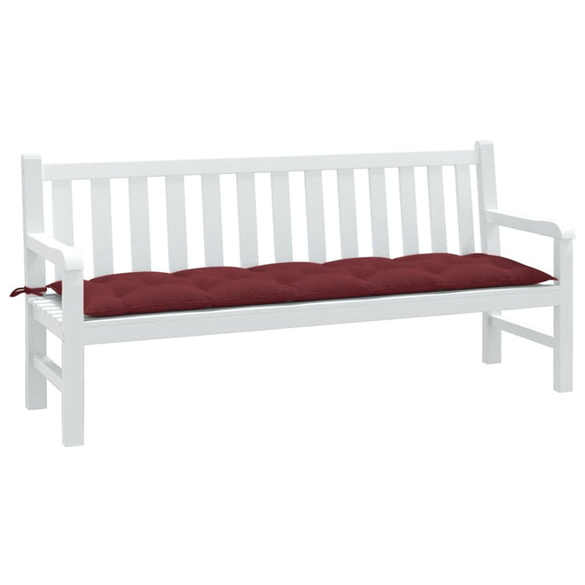 Cuscino Panca da Giardino Rosso Vino MÃ©lange 180x50x7cm Tessuto