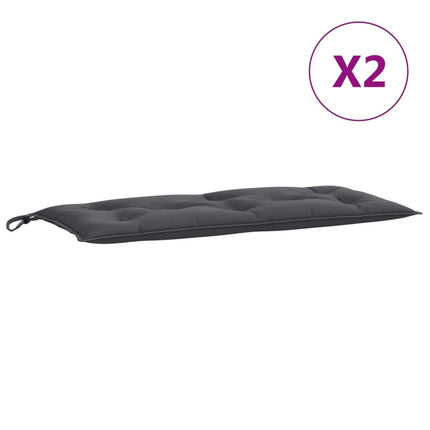 Cuscini Panca Giardino 2pz Antracite MÃ©lange 100x50x7cm Tessuto