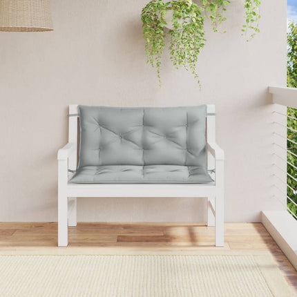 Cuscini Panca Giardino 2pz Grigio Chiaro MÃƒÂ©lange 100x50x7 cm