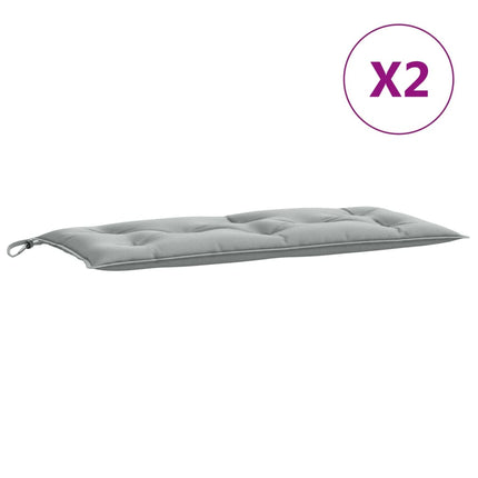 Cuscini Panca Giardino 2pz Grigio Chiaro MÃƒÂ©lange 100x50x7 cm