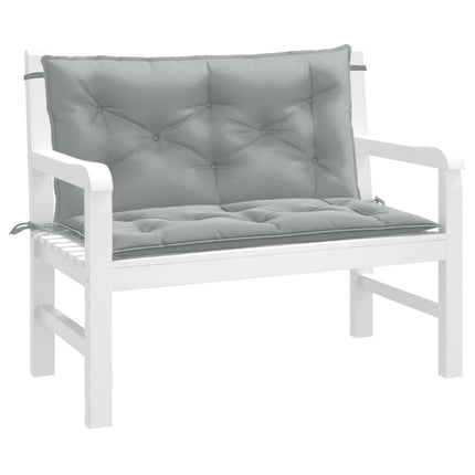 Cuscini Panca Giardino 2pz Grigio Chiaro MÃƒÂ©lange 100x50x7 cm