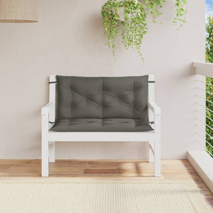 Cuscini Panca Giardino 2pz Grigio Scuro MÃƒÂ©lange 100x50x7 cm