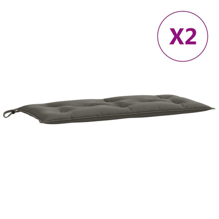 Cuscini Panca Giardino 2pz Grigio Scuro MÃƒÂ©lange 100x50x7 cm