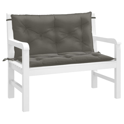 Cuscini Panca Giardino 2pz Grigio Scuro MÃƒÂ©lange 100x50x7 cm