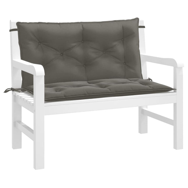 Cuscini Panca Giardino 2pz Grigio Scuro MÃƒÂ©lange 100x50x7 cm