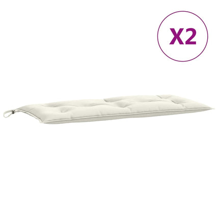 Cuscini Panca Giardino 2pz Crema MÃƒÂ©lange 100x50x7cm Tessuto
