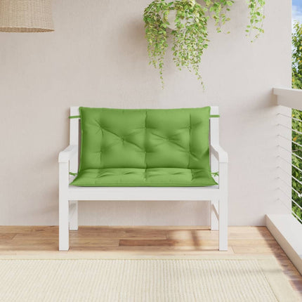 Cuscini Panca Giardino 2pz Verde MÃ©lange 100x50x7cm Tessuto