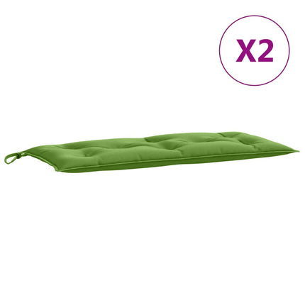 Cuscini Panca Giardino 2pz Verde MÃ©lange 100x50x7cm Tessuto