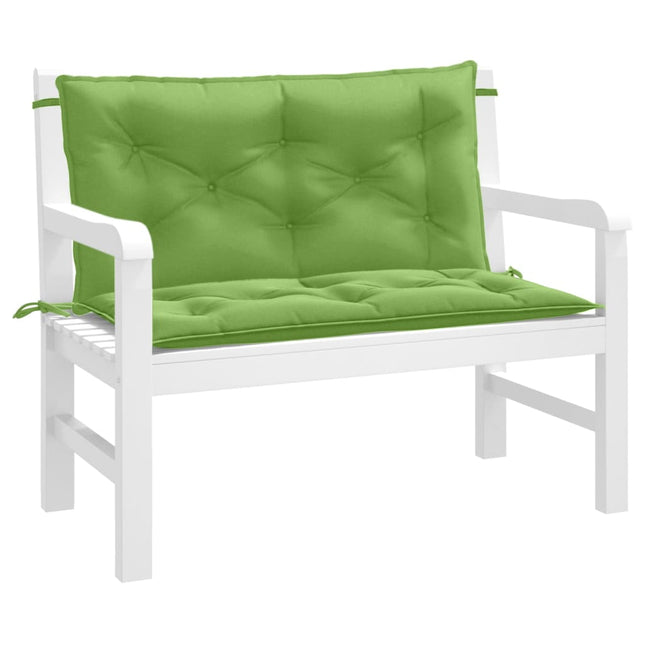 Cuscini Panca Giardino 2pz Verde MÃ©lange 100x50x7cm Tessuto