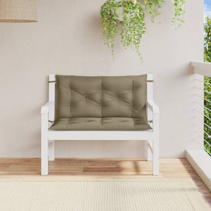 Cuscini Panca Giardino 2pz Tortora MÃ©lange 100x50x7cm Tessuto