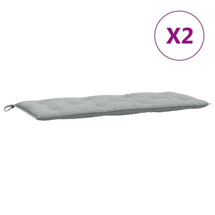 Cuscini Panca Giardino 2pz Grigio Chiaro MÃ©lange 120x50x7cm