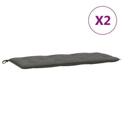 Cuscini Panca Giardino 2pz Grigio Scuro MÃ©lange 120x50x7 cm
