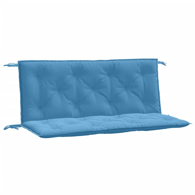 Cuscini Panca Giardino 2pz Blu MÃ©lange 120x50x7 cm in Tessuto