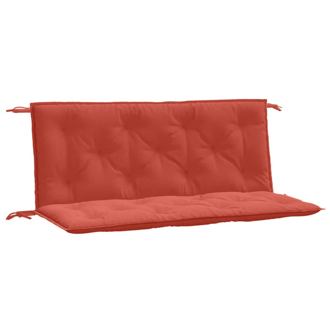Cuscini Panca Giardino 2pz Rosso MÃ©lange 120x50x7 cm Tessuto