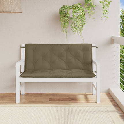 Cuscini Panca Giardino 2pz Tortora MÃ©lange 120x50x7 cm Tessuto