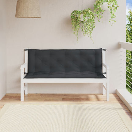 Cuscini Panca Giardino 2pz Antracite MÃ©lange 150x50x7cm Tessuto