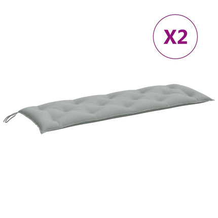 Cuscini Panca Giardino 2pz Grigio Chiaro MÃ©lange 150x50x7 cm