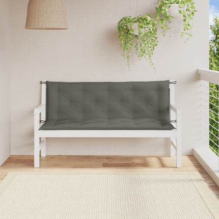 Cuscini Panca Giardino 2pz Grigio Scuro MÃ©lange 150x50x7 cm