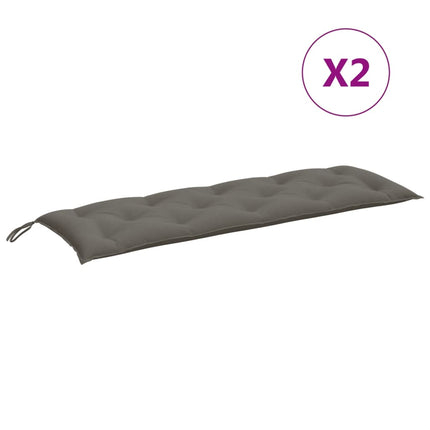Cuscini Panca Giardino 2pz Grigio Scuro MÃ©lange 150x50x7 cm